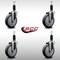 Service Caster 5'' SS Thermoplastic Rubber Wheel Swivel 1-1/8'' Expanding Stem Caster Set, 4PK SCC-SSEX20S514-TPRB-118-4 - alternate 3